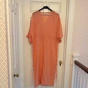 Mersea Lightweight Coral Swim Cover-Up Kaftan
